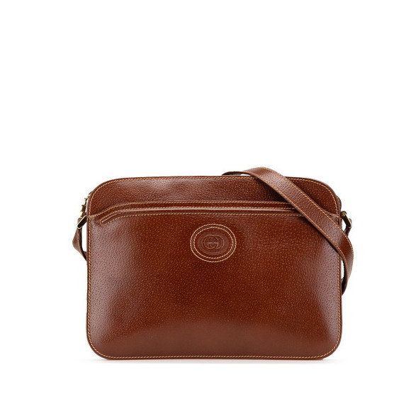 Gucci Bag Brown Leather Shoulder - Picture 1 of 8